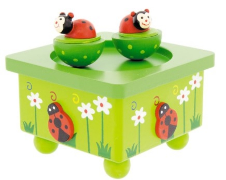 Picture of Muziekdoosje dansende lieveheersbeestjes liggend