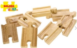 Afbeeldingen van BJT104 Koppelstukjes voor Houten Treinbaan - 8 stuks- Bigjigs