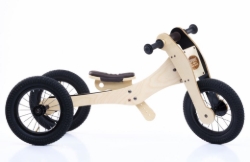 Afbeeldingen van Trybike Wood 4-in-1 Houten Loopfiets – Bruin – Vanaf 1 Jaar