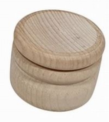 Afbeeldingen van Melktandendoosje Beukenhout  rond schroefdeksel  - Ø 42 MM x H 3,4 CM