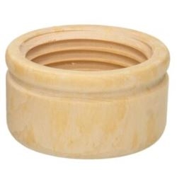Afbeeldingen van Melktandendoosje 44 mm ongelakt Rubberhout groot zonder tekst met schroefdeksel.