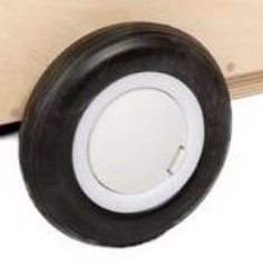 Afbeeldingen van Witte Houten Kinderbakfiets Vierwieler – Kinderloopfiets Van Dijk Toys M2007