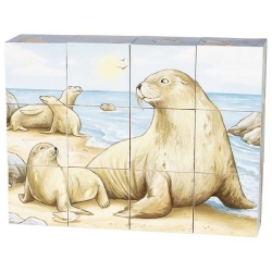 Goki Houten kubuspuzzel Australische Dieren (57418)