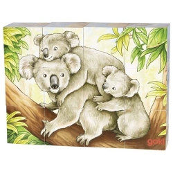Goki Houten kubuspuzzel Australische Dieren (57418)