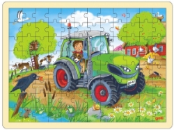 Goki Houten Inlegpuzzel Tractor (57326)