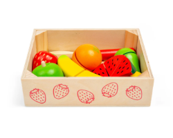 Bigjigs kratje met houten snij-fruit fruit BJ-BJ472 2