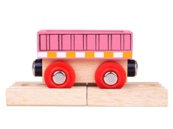 Bigjigs Roze Houten Treinwagon – BJT484