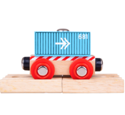 Bigjigs Blauwe Containerwagon – BJT486