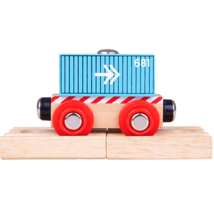 Bigjigs Blauwe Containerwagon – BJT486