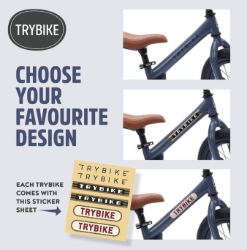 Trybike Steel 2-in-1 loopfiets Vintage Creme met luchtbanden, verstelbaar zadel en stalen frame – geschikt voor kinderen van 15 maanden tot 6 jaar.