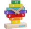 Houten leerklok Cubika 14354 met draaibare wijzers voor kinderen