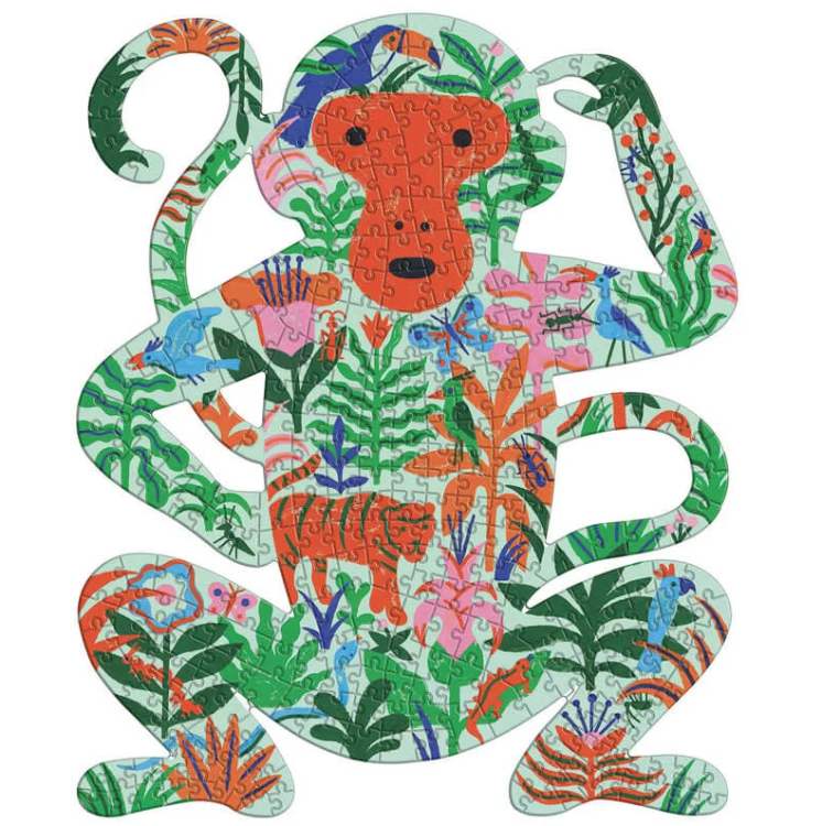Djeco Puzz’Art Aap – silhouetpuzzel van 350 stukjes – vanaf 7 jaar