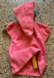 Image de SALE!!!  Pop Antroposofische Stokpop Afrikaans met roze jurk en puntmuts 34 cm