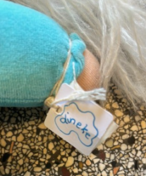 Image de SALE!!!  Pop Antroposofisch Liselotje licht blauw met wol gebreid vestje Nicky velours met schapenvol vulling