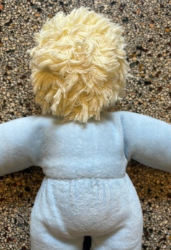 Image de SALE!!!  Pop Antroposofisch Rozemarijntje lichtblauw Nicky velours met kort blond haar 32 cm
