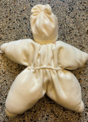 Image de SALE!!!  Pop Antroposofisch Vlinderpopje creme wit velours 25 cm
