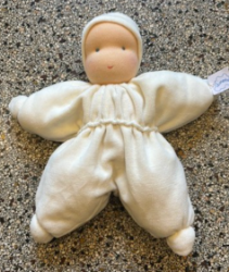 Image de SALE!!!  Pop Antroposofisch Vlinderpopje creme wit velours 25 cm