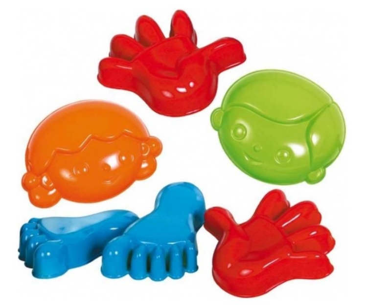 Image de SALE!!!  Buitenspeelgoed Zandvormpjes Fritz, handen, voeten en gezicht 6 delig strand-waterspeelgoed Gowi