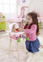 houten poppenstoel wit roze edugro hape e3600 berkenmultiplex duurzaam speelgoed