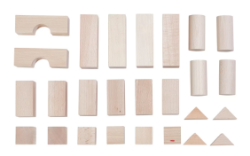 HABA Bouwblokken Mijn Eerste Bouwstenen Natuur startset 26 stuks beukenhout met stoffen zak 1001071001 duurzaam houten speelgoed