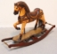 Afbeeldingen van Antiek Duits Hobbelpaard op Wielen & Bow Rocker – 120 cm lang – Ca. 1910