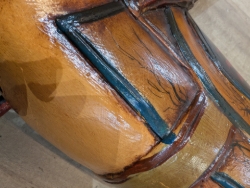 Bild von Antiek Houten Hobbelpaard met Gietijzeren Wielen – 83 cm hoog – Ca. 1910