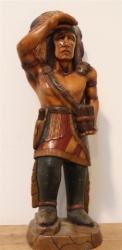 Bild von Vintage Houten 'Cigar Store Indian' - Handgesneden Beeld - 93 cm