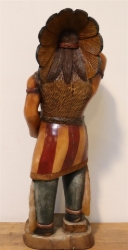 Bild von Vintage Houten 'Cigar Store Indian' - Handgesneden Beeld - 93 cm