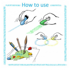 Picture of Crayon Rocks Crayonbox 4x16 colours - Wax crayons