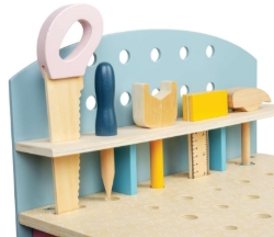 Picture of Peuter Werkbank Hout pastel - 100% FSC - BigJigs - Vanaf 3 jaar