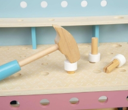 Picture of Peuter Werkbank Hout pastel - 100% FSC - BigJigs - Vanaf 3 jaar