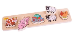 Bild von Bigjigs Houten Puzzel Boerderij - Grote Stukken - 1jr+