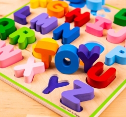 Afbeeldingen van Puzzel grote stukken Alfabet Hoofdletters - Bigjigs - Vanaf 18 mnd.
