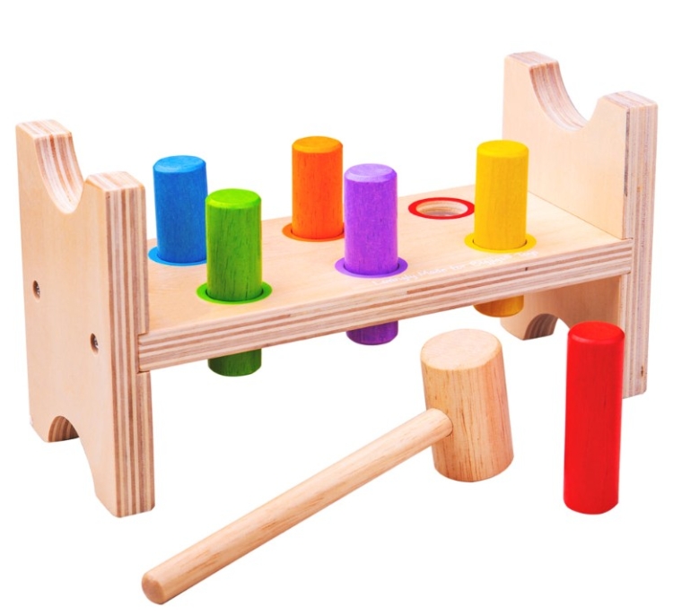 Image de Bigjigs Houten Hamerbankje - Klassiek Speelgoed - 1jr+