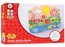 Afbeeldingen van Houten Baby Activity Centre Bloem & Zon - Bigjigs - 6mnd+