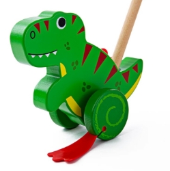 Picture of Duwstok-Loopstok Flappende T-Rex Dino - Bigjigs - Vanaf 1 jaar