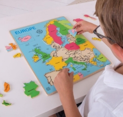 Bild von Houten Puzzel Europa - Bigjigs - vanaf 3 jaar
