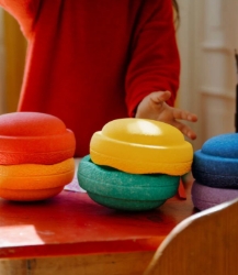 Image de Stapelstein Original set van 6 Rainbow Classic Mini - Creatief Spel & Beweging - 1jr+