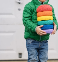 Image de Stapelstein Original set van 6 Rainbow Classic Mini - Creatief Spel & Beweging - 1jr+