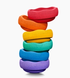 Image de Stapelstein Original set van 6 Rainbow Classic - Creatief Spel & Beweging - 1jr+