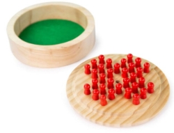 Afbeeldingen van Bigjigs Solitaire Mini – Houten Reisspel – 3 jaar+