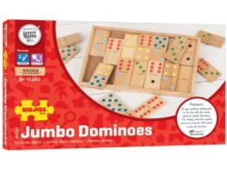 Afbeeldingen van Bigjigs Jumbo Domino Spel - Duurzaam houten Spel - 3jr+