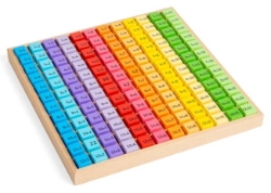 Image de Bigjigs Rekenspel Tafels Leren – Rekenspel in houten tray – 3+ Jaar