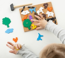 Bild von Bigjigs Hamertje tik Boerderij – Creatief Houten Spel – 3+ jaar