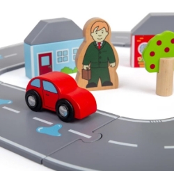 Picture of Bigjigs Houten Autoweg Startset – 36-delig, Auto’s & Viaduct – Vanaf 3 Jaar