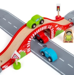 Picture of Bigjigs Houten Autoweg Startset – 36-delig, Auto’s & Viaduct – Vanaf 3 Jaar