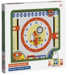 Afbeeldingen van Bambolino Toys Nijntje Kalenderklok en Jaargetijden – Houten Leerklok 3+ Jaar