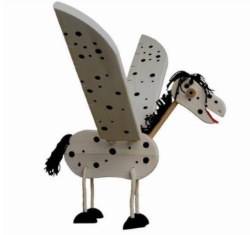 Van Dijk Toys Vliegfiguur Paard – Houten Mobiel Kinderkamer