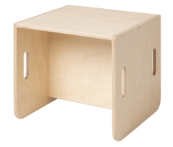Van Dijk Toys Kubusstoel – Naturel Hout – 1 tot 8 jaar