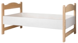 Van Dijk Toys Poppenledikant – Naturel-Wit Houten Poppenbed